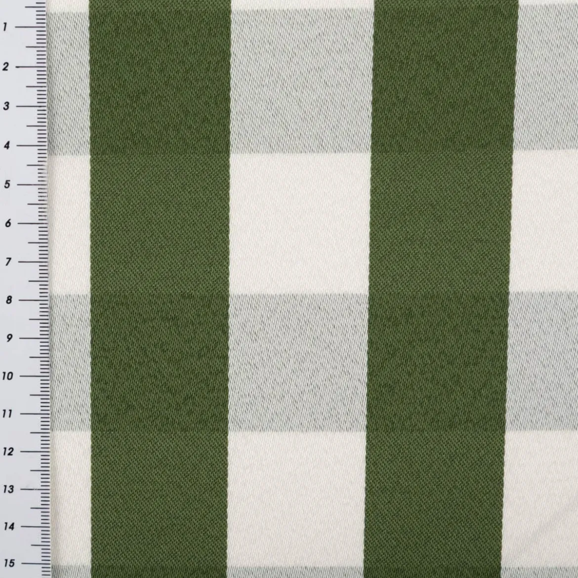 Dekostoff Jacquard Stoff Karos grün weiß 140cm Breite