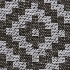 Dekostoff Jacquardstoff Wendestoff Leinen Rauten Inka ecru beige 1,50m Breite