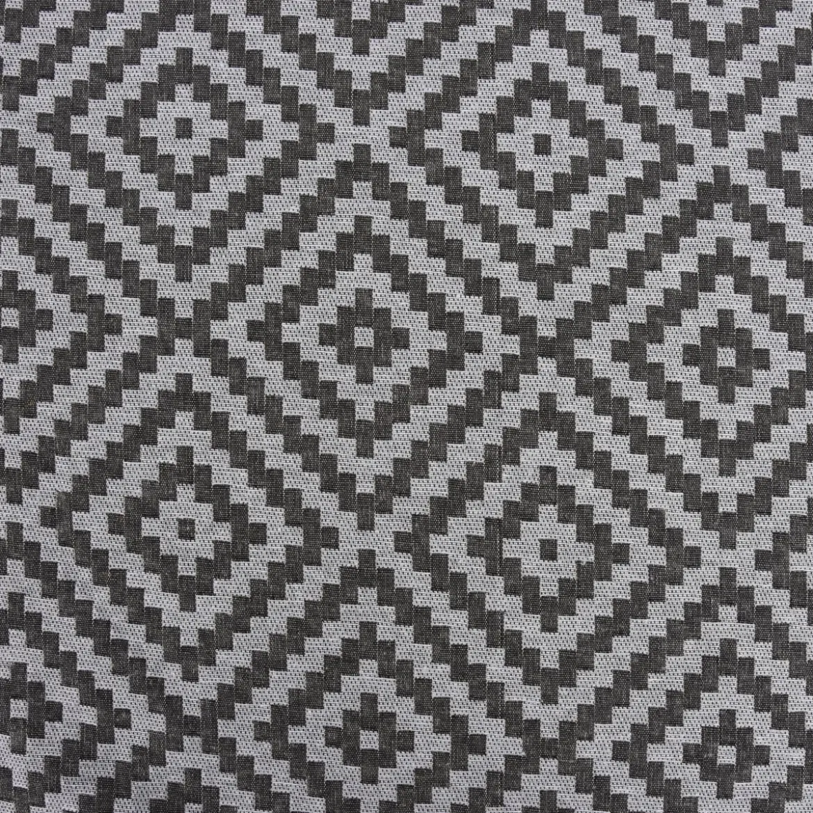 Dekostoff Jacquardstoff Wendestoff Leinen Rauten Inka ecru beige 1,50m Breite