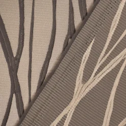 Dekostoff Jacquard Vorhangstoff Serenade 3D-Linien grau taupe 145cm Breite