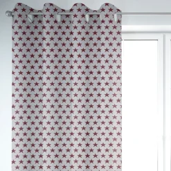 Dekostoff Jacquard Wendestoff Weihnachten beidseitig Sterne weiß rot 1,4m Breite
