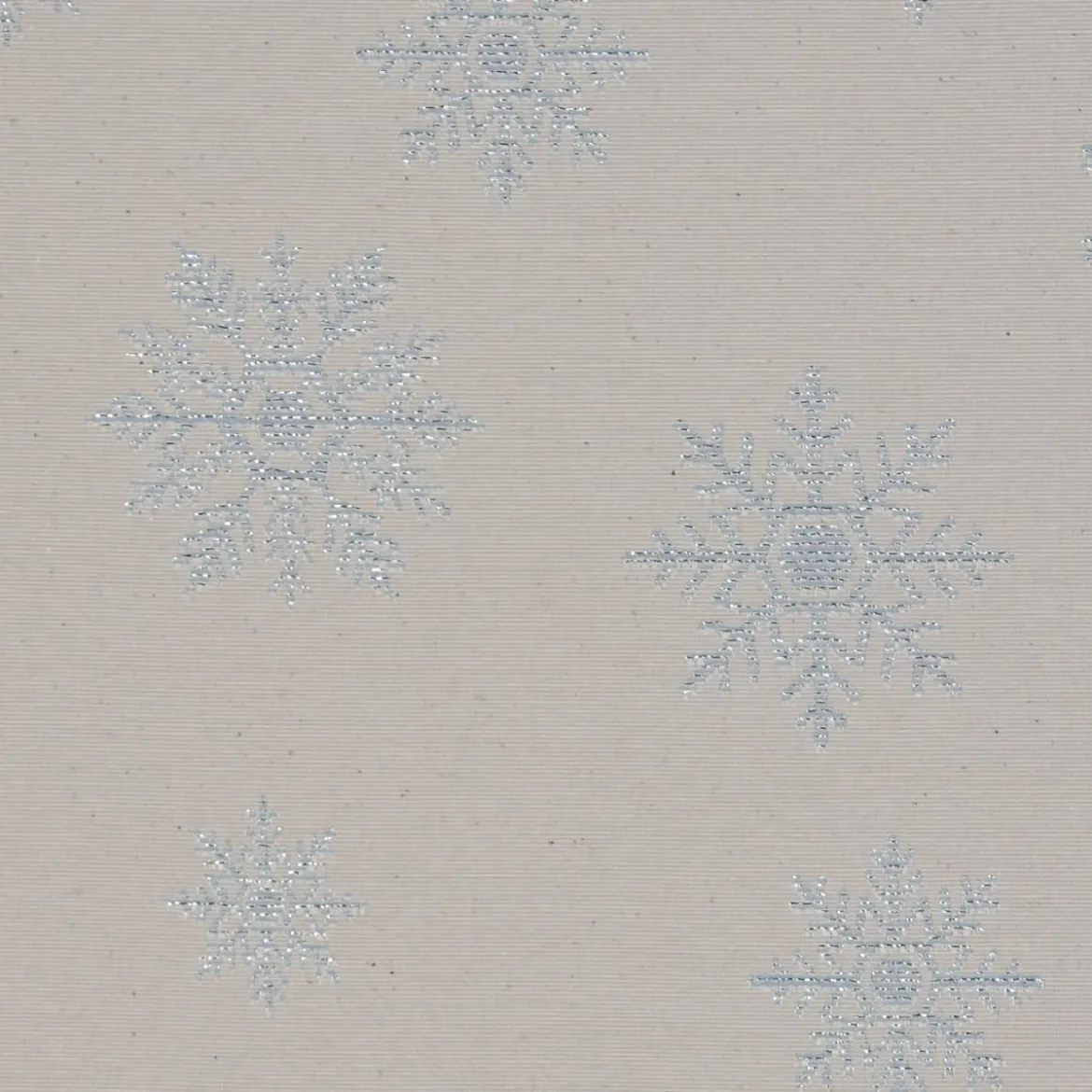 Dekostoff Jacquard Wendestoff Ice Star Schneeflocken Eiskristalle beige hellblau silberfarbig1,40m Breite