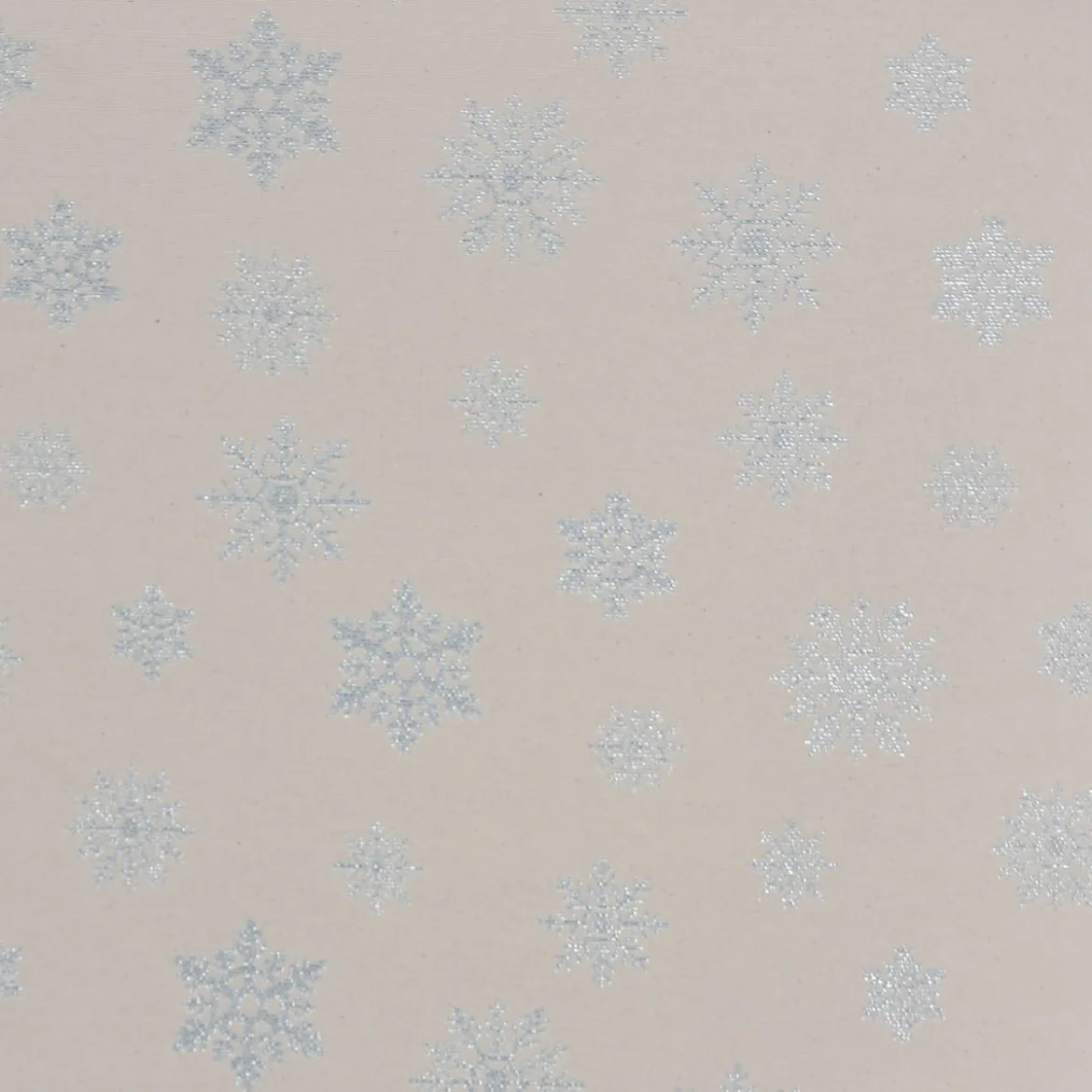 Dekostoff Jacquard Wendestoff Ice Star Schneeflocken Eiskristalle beige hellblau silberfarbig1,40m Breite