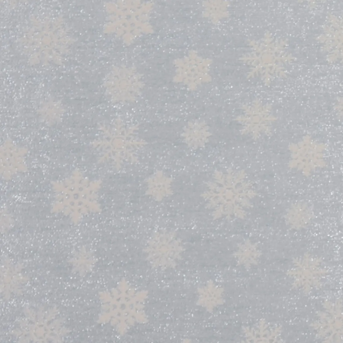 Dekostoff Jacquard Wendestoff Ice Star Schneeflocken Eiskristalle beige hellblau silberfarbig1,40m Breite