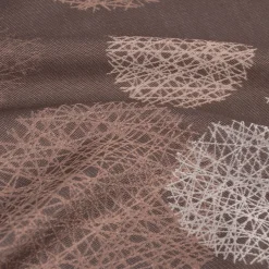 Dekostoff Jacquard Wendestoff Satinlook Kreise beidseitig beige rosenholz 1,40m Breite