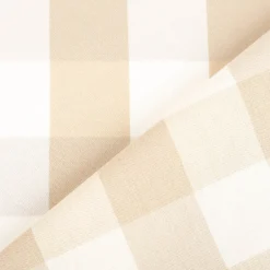 Dekostoff Karos beige weiß 140cm Breite
