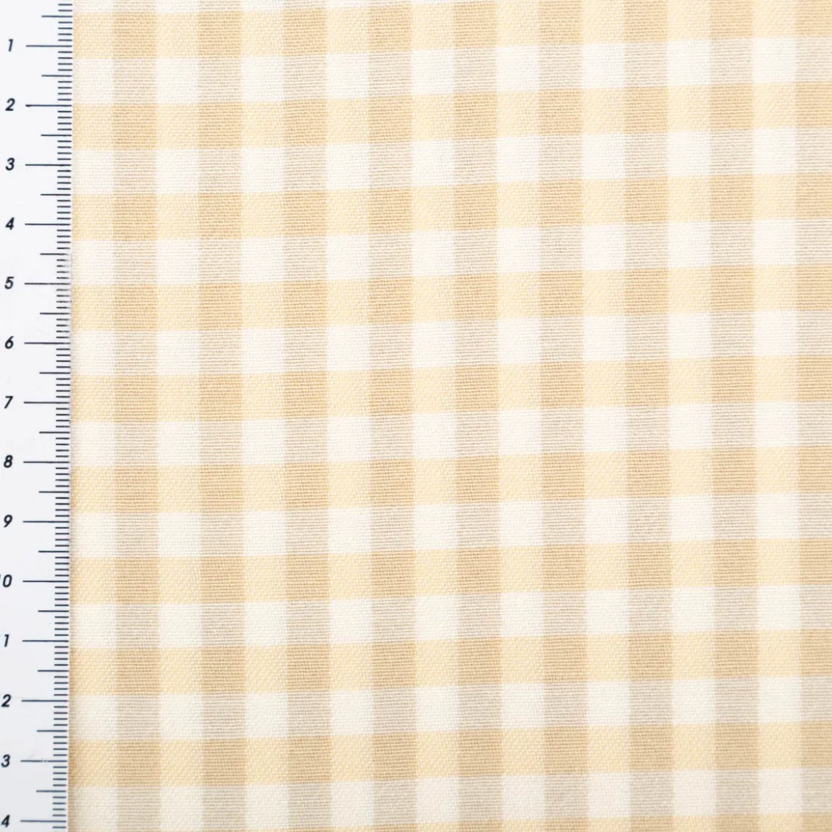Dekostoff Karos klein beige weiß 140cm Breite