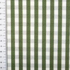 Dekostoff Karos klein grün ecru 140cm Breite