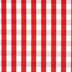 Dekostoff Karos klein rot weiß 140cm Breite