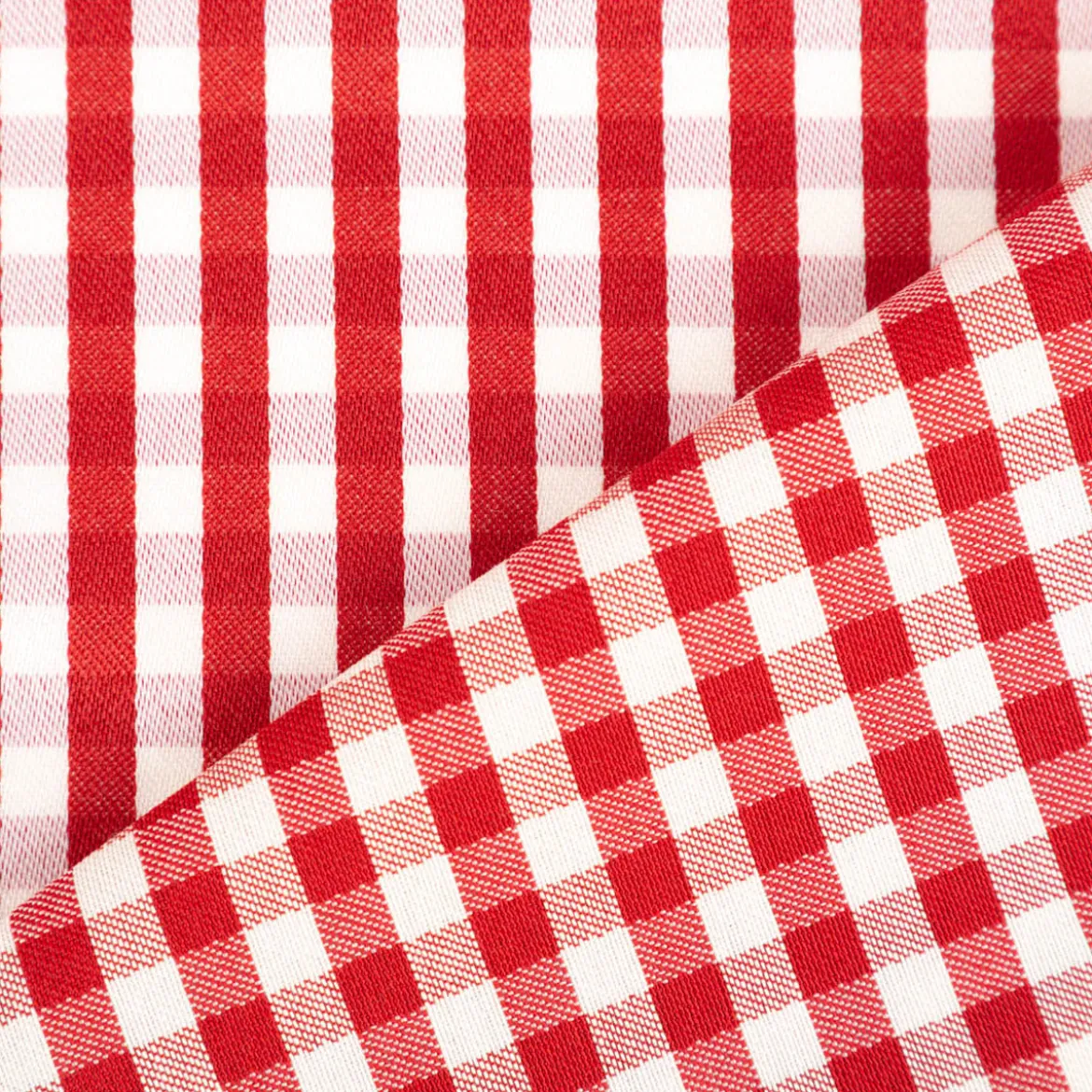 Dekostoff Karos klein rot weiß 140cm Breite