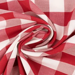 Dekostoff Karos rot weiß 140cm Breite