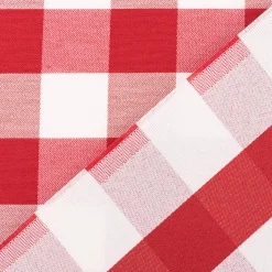 Dekostoff Karos rot weiß 140cm Breite