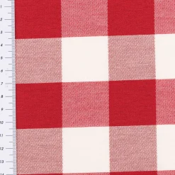 Dekostoff Karos rot weiß 140cm Breite