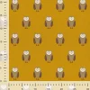 Dekostoff Kinderstoff Halbpanama Night Owl Nap Eulen senfgelb braun 1,40m Breite