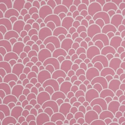 Dekostoff Kissenstoff Vorhangstoff Bögen Hügel rosa weiß 1,4m Breite