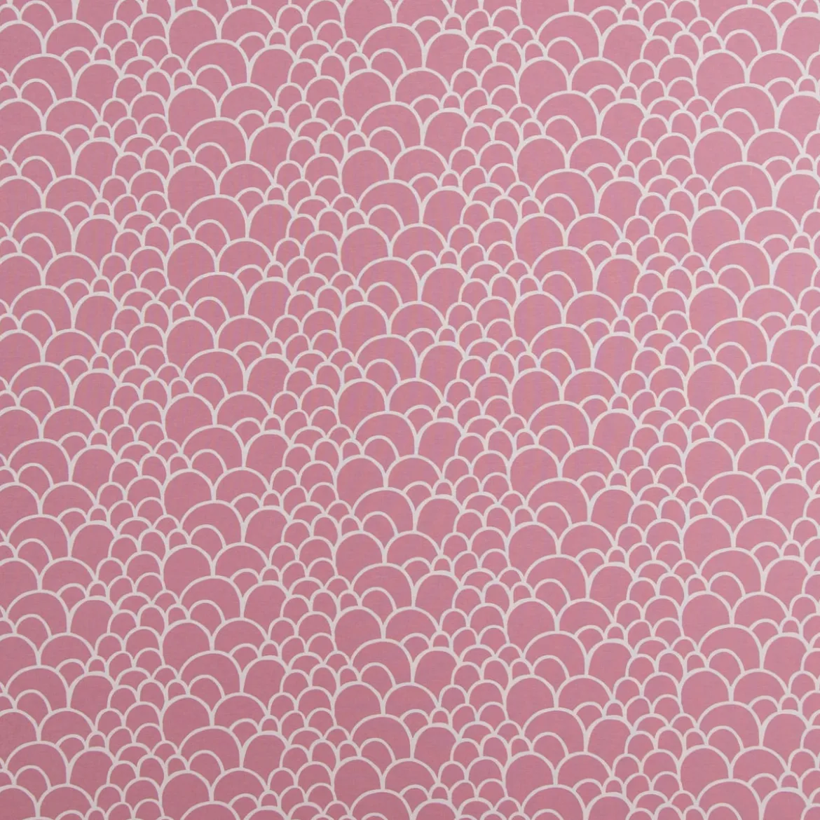 Dekostoff Kissenstoff Vorhangstoff Bögen Hügel rosa weiß 1,4m Breite