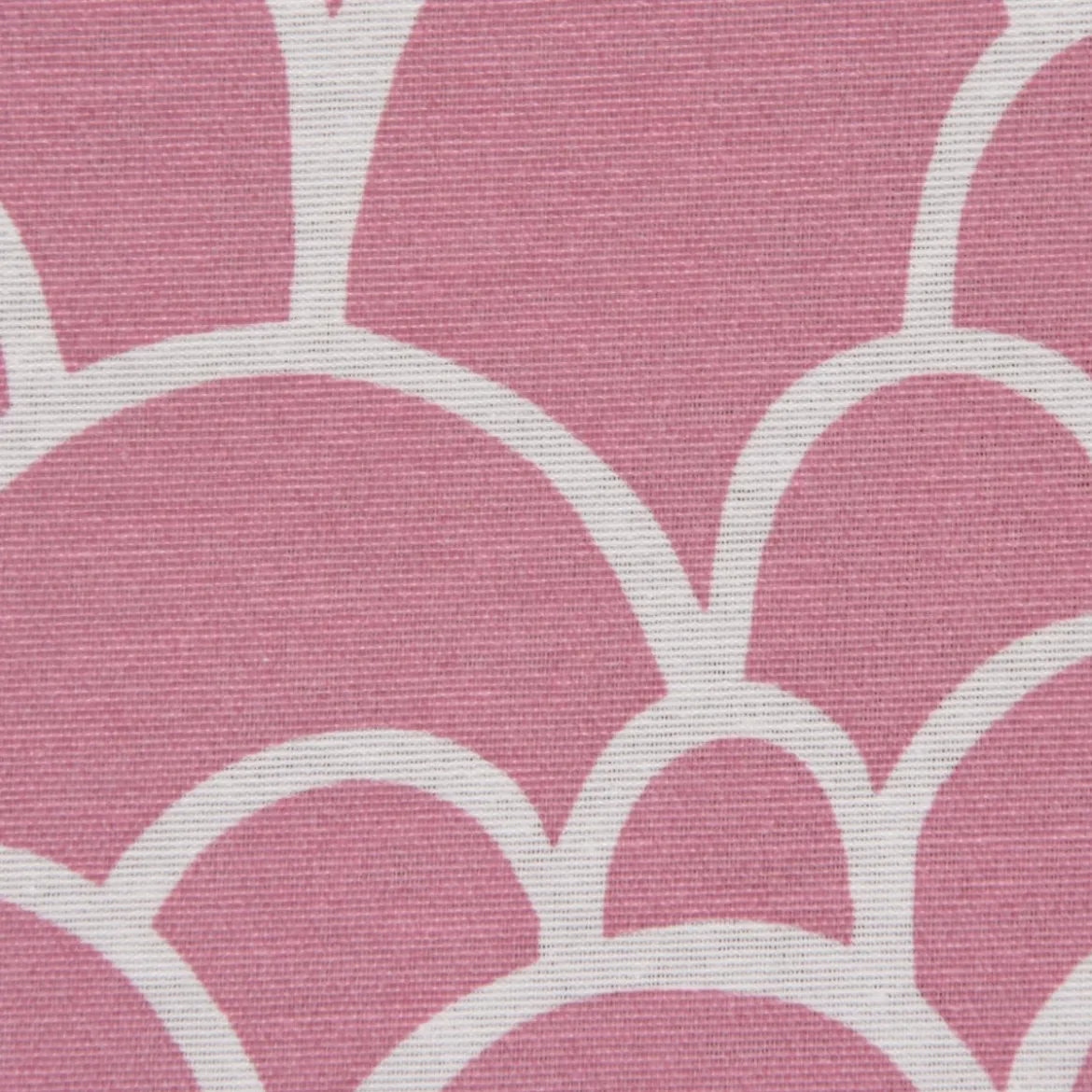 Dekostoff Kissenstoff Vorhangstoff Bögen Hügel rosa weiß 1,4m Breite