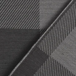 Dekostoff Landhausstoff Plaidstoff Wendestoff Checks Cosy Karo grau 1,40m Breite