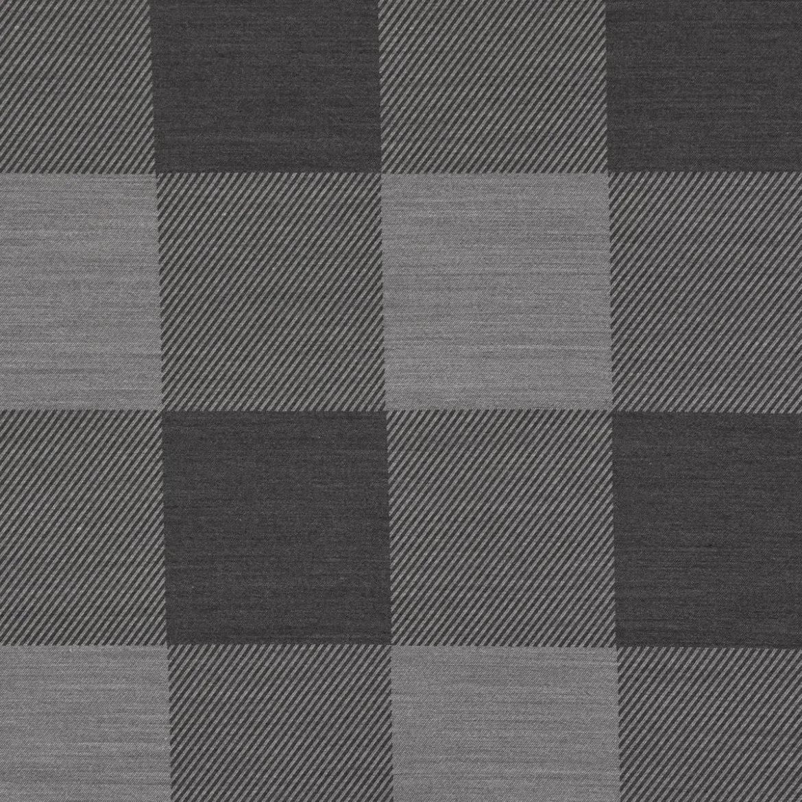 Dekostoff Landhausstoff Plaidstoff Wendestoff Checks Cosy Karo grau 1,40m Breite