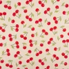 Dekostoff Leinenlook Cherry Happy Joy Kirschen natur rot 140 cm breit