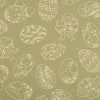 Dekostoff Leinenlook Ostereier Easter Egg Tale grün natur 1,4m Breite