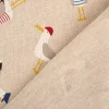 Dekostoff Leinenlook Seagull dress up Möwen natur weiß blau rot 1,4m Breite