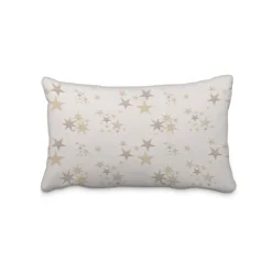 Dekostoff Lurex Wendestoff Weihnachten beidseitig Sterne beige gold 1,6m Breite