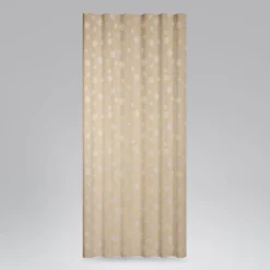 Dekostoff Lurex Wendestoff Weihnachten beidseitig Schneeflocken beige gold 1,6m Breite