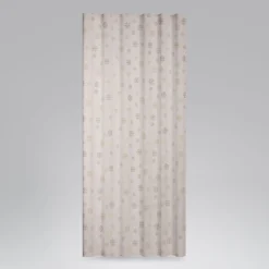 Dekostoff Lurex Wendestoff Weihnachten beidseitig Schneeflocken beige gold 1,6m Breite