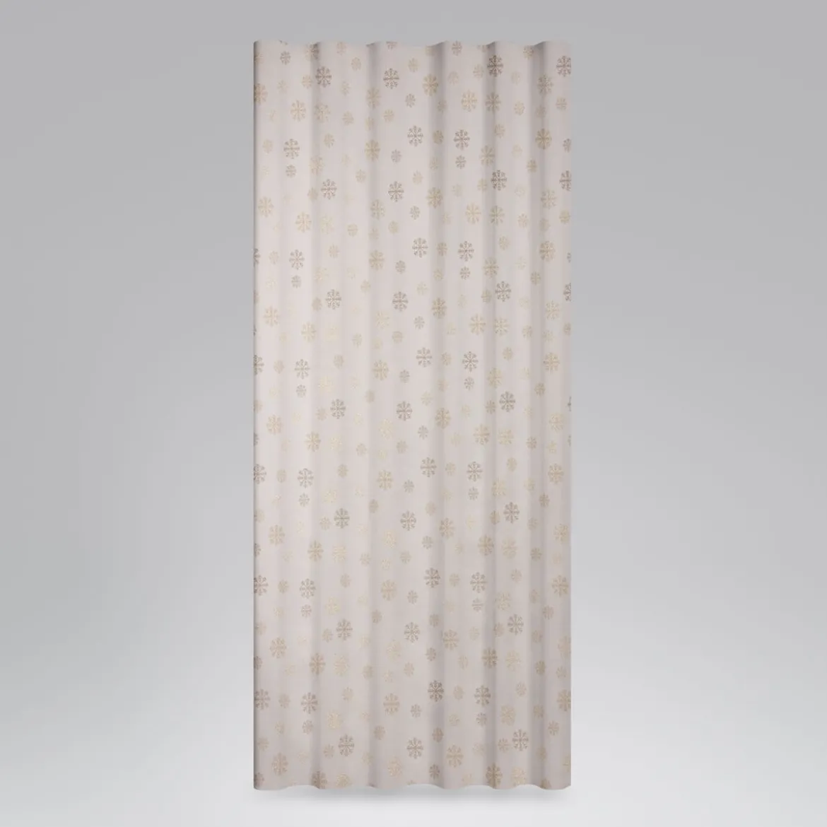 Dekostoff Lurex Wendestoff Weihnachten beidseitig Schneeflocken beige gold 1,6m Breite