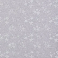 Dekostoff Lurex Wendestoff Weihnachten beidseitig Sterne grau silber 1,6m Breite