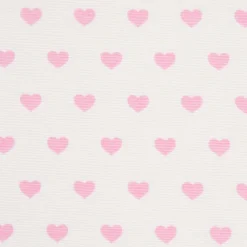 Dekostoff Ottoman Canvas rosafarbige Herzchen weiß rosa 1,40m Breite