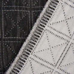 Dekostoff Plaidstoff Steppstoff Überwurf geometrisch Quadrate Cross überbreit anthrazit weiß 2,80m Breite