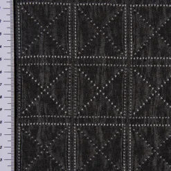 Dekostoff Plaidstoff Steppstoff Überwurf geometrisch Quadrate Cross überbreit anthrazit weiß 2,80m Breite