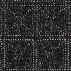 Dekostoff Plaidstoff Steppstoff Überwurf geometrisch Quadrate Cross überbreit anthrazit weiß 2,80m Breite