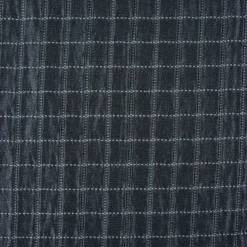Dekostoff Plaidstoff Steppstoff Überwurf Fliesen Quadrate überbreit graublau weiß 2,80m Breite