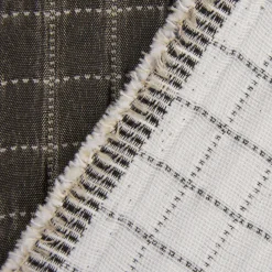 Dekostoff Plaidstoff Steppstoff Überwurf Fliesen Quadrate überbreit taupe goldbraun weiß 2,80m Breite