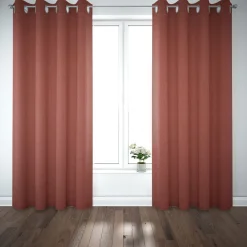 Dekostoff Polsterstoff Panama Vercors melierte Struktur uni terracotta 140cm Breite