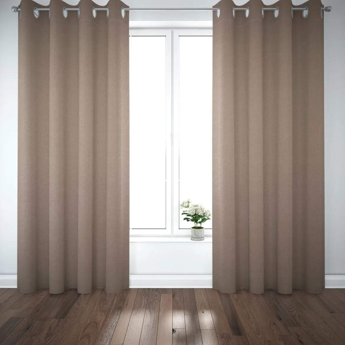 Dekostoff Polsterstoff Panama Vercors melierte Struktur uni taupe 140cm Breite