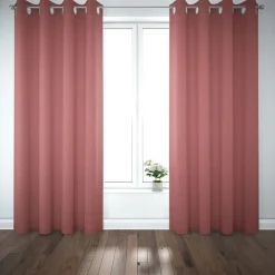 Dekostoff Polsterstoff Panama Vercors melierte Struktur uni marsala rot 140cm Breite