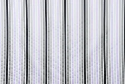 Dekostoff Satinoptik Längsstreifen grau taupe flieder schwarz weiß
