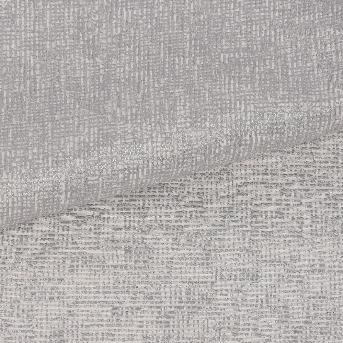 Dekostoff Tischwäschestoff Jacquard-Stoff Double Face Struktur Lurex Silberglanz 280cm Breite