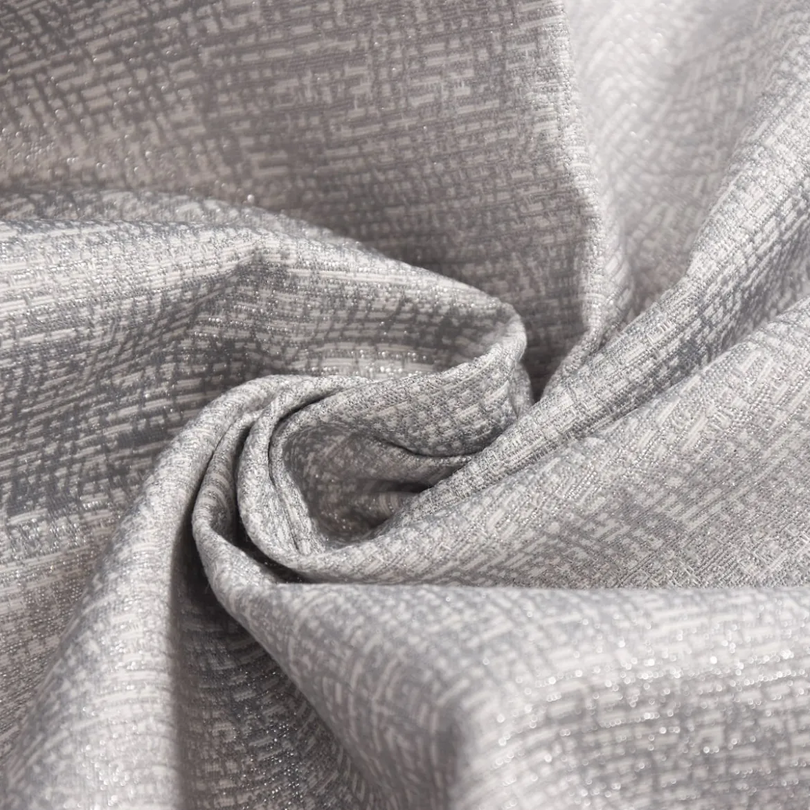 Dekostoff Tischwäschestoff Jacquard-Stoff Double Face Struktur Lurex Silberglanz 280cm Breite