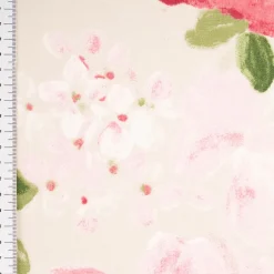 Dekostoff Vorhangstoff Mina Rosen beige rosa 1,4m Breite