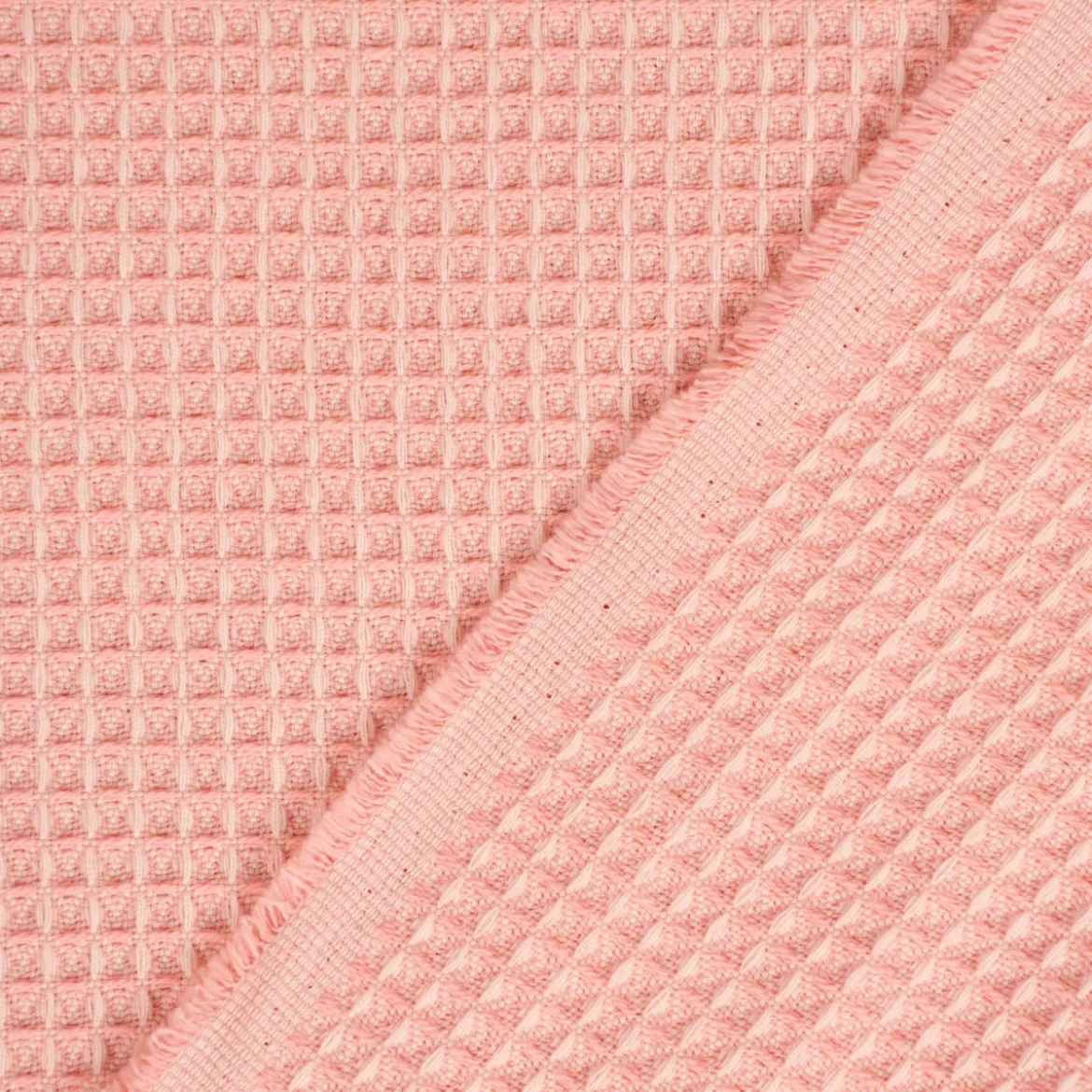 Dekostoff Waffelrelief Kästchenstruktur Honeycomb rosa 1,30m Breite
