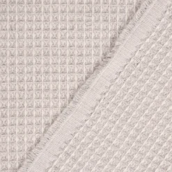 Dekostoff Waffelrelief Kästchenstruktur Honeycomb hellgrau 1,30m Breite