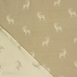 Dekostoff Wendestoff Hirsch beige sand 140cm Höhe