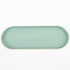 Deko Tablett aus Metall eukalyptus gold matt 28x10x1,5cm von Rayher