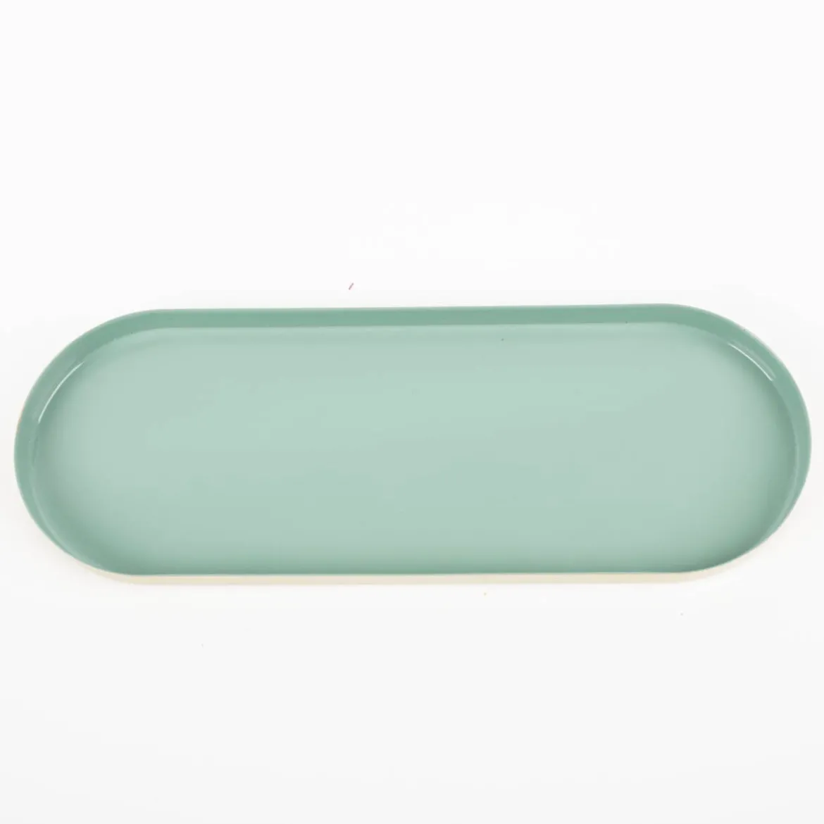 Deko Tablett aus Metall eukalyptus gold matt 28x10x1,5cm von Rayher