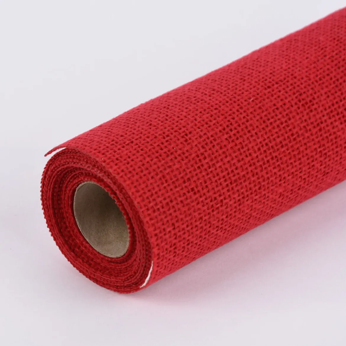 Deko Tischband Jute einfarbig rot 29x300cm